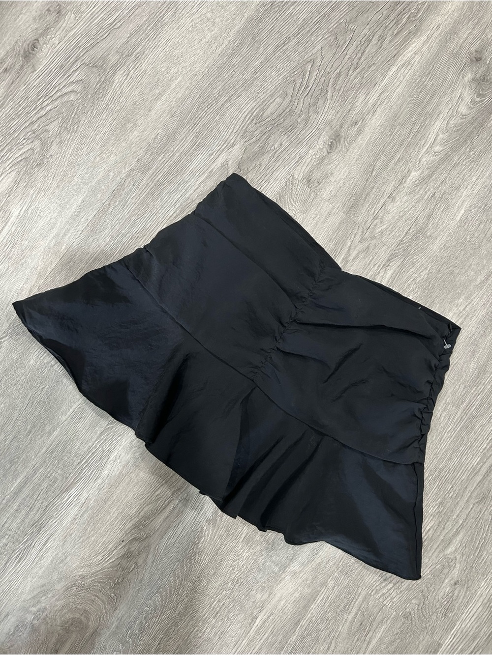 Zara Black Ruffled Mini Skirt